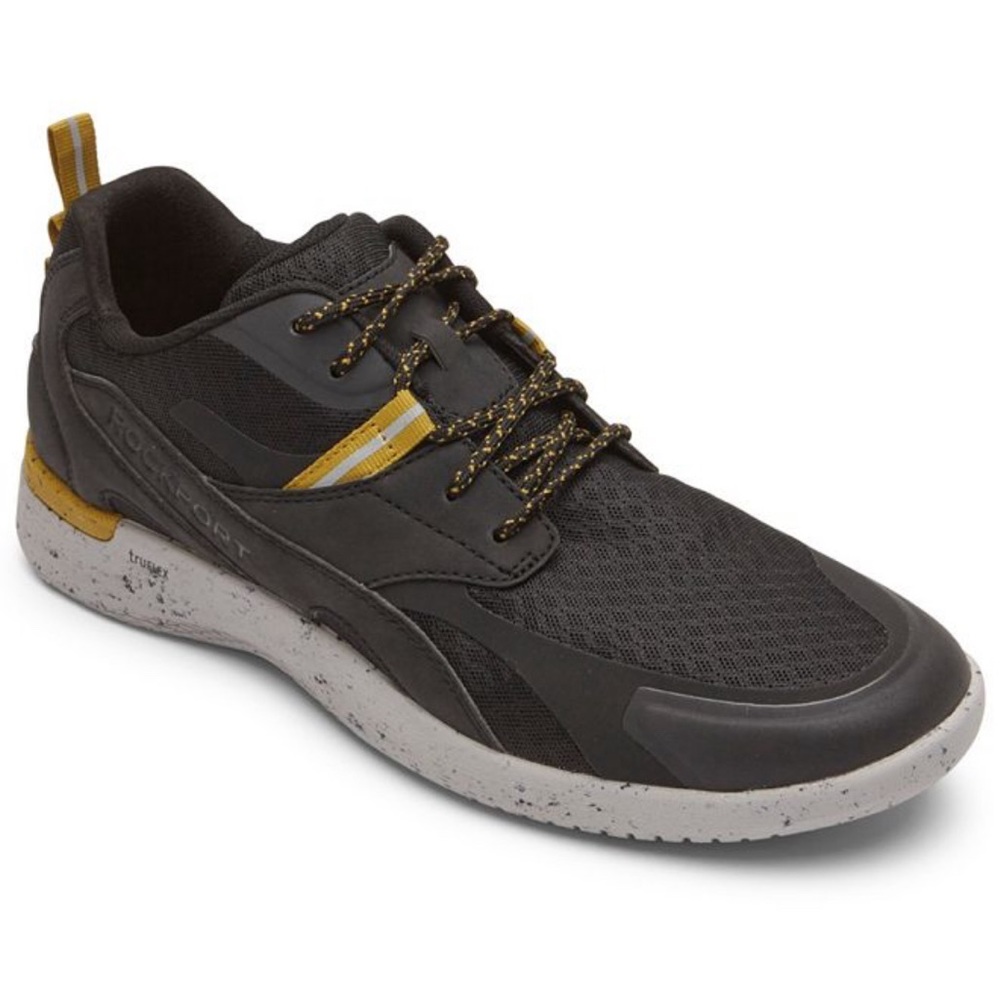 Rockport - men’s truflex fly Blucher sneaker black & yellow shoes size 11.5